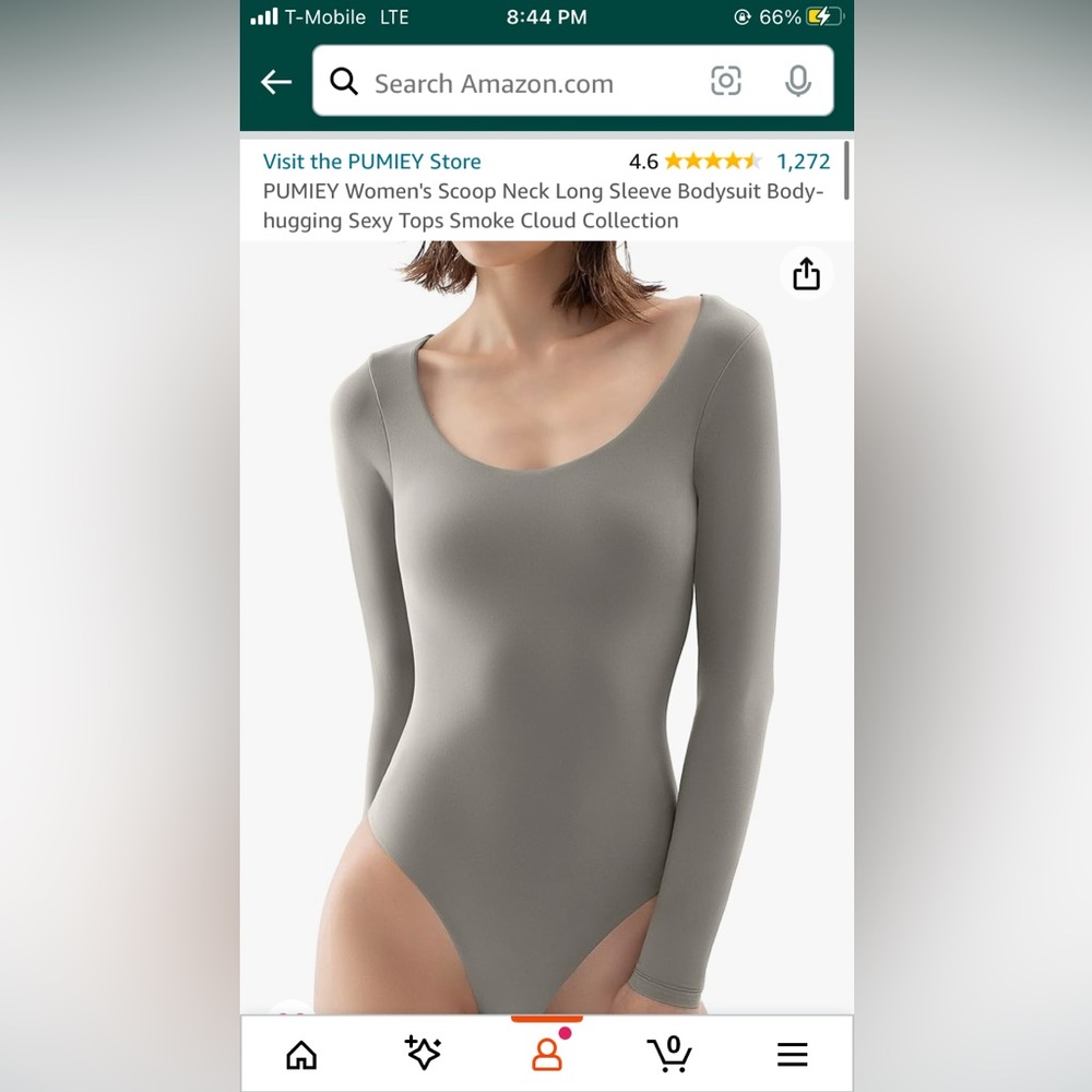 Pumiey Gray Bodysuit